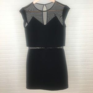 Express black sheercut dress